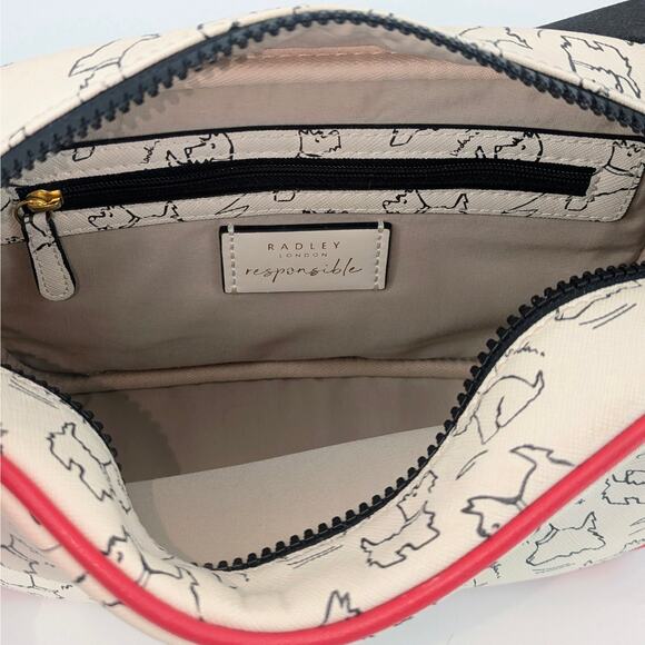 Radley London Sketch Street Crossbody Bag Scottie Dog Print Small Zippered Purse - Picture 4 of 15